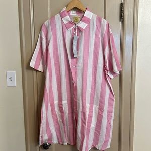Pink striped dress